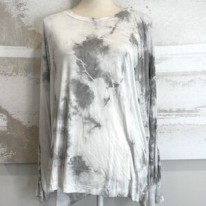 Carly Jean - CJLA grey tie die oversize long sleeve top